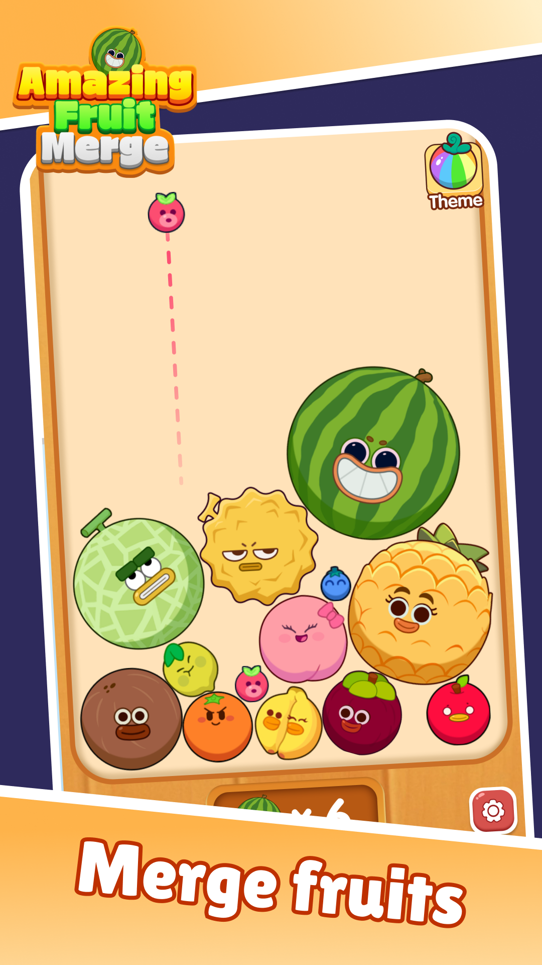 Score records in Amazing Fruit Merge